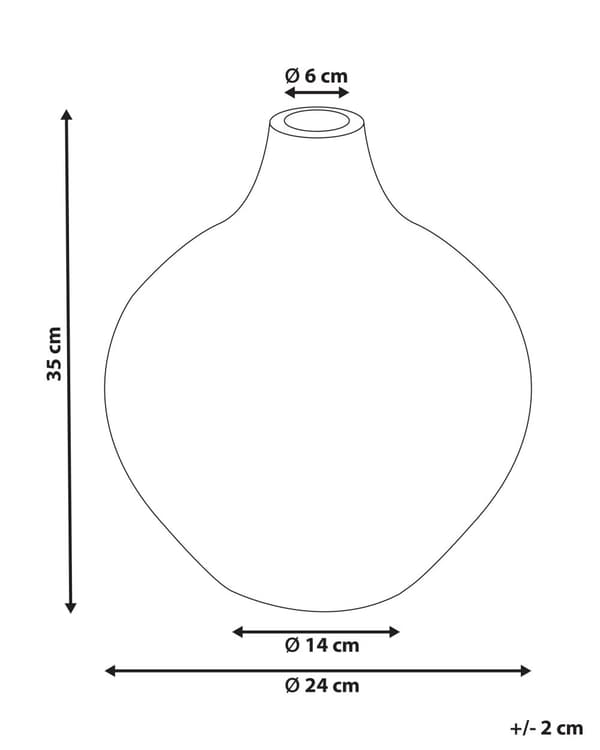 Vase Sort Hvid Terrakotta 35 cm Håndlavet Keramik Vase med Smal Hals Afrikansk Mønster Boho Design Tilbehør Blomstervase Dekoration Stue