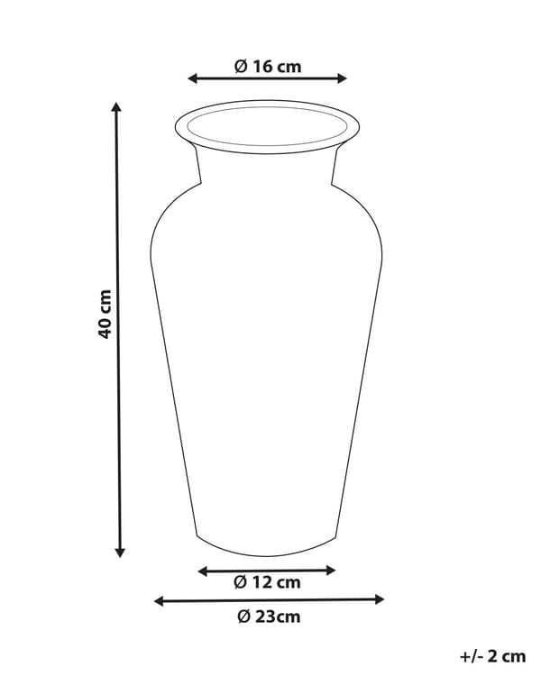 Gulvvase Brun Sort Terrakotta 40 cm Håndlavet Høj Keramik Vase Rustik Afrikansk Mønster Boho Design Tilbehør Blomstervase Dekoration Stue