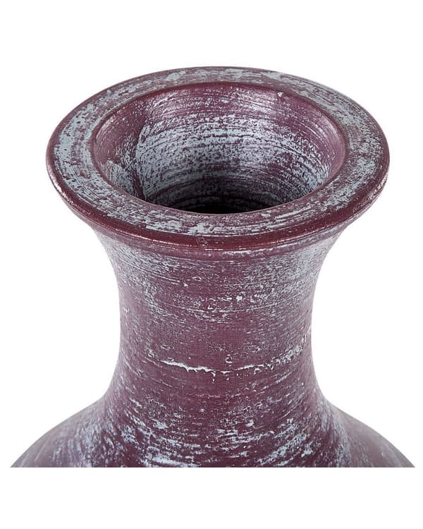 Dekorativ Vase Guld og Grøn Terracotta Antik Distressed Finish Naturlig Stil Tørrede Blomster