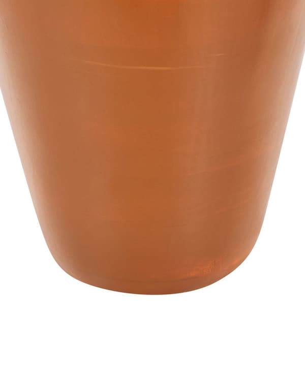 Prydnadsvas Orange Terrakotta Lergods Handgjord Naturlig Stil för Torkade Blommor