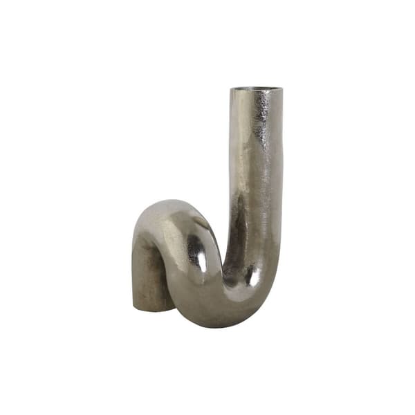 Vase DKD Home Decor Sølvfarvet Aluminium 15 x 15 x 26 cm