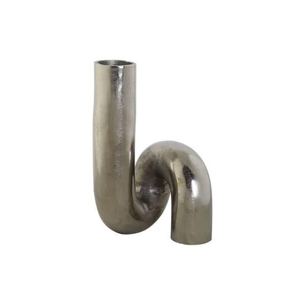 Vase DKD Home Decor Sølvfarvet Aluminium 15 x 15 x 26 cm