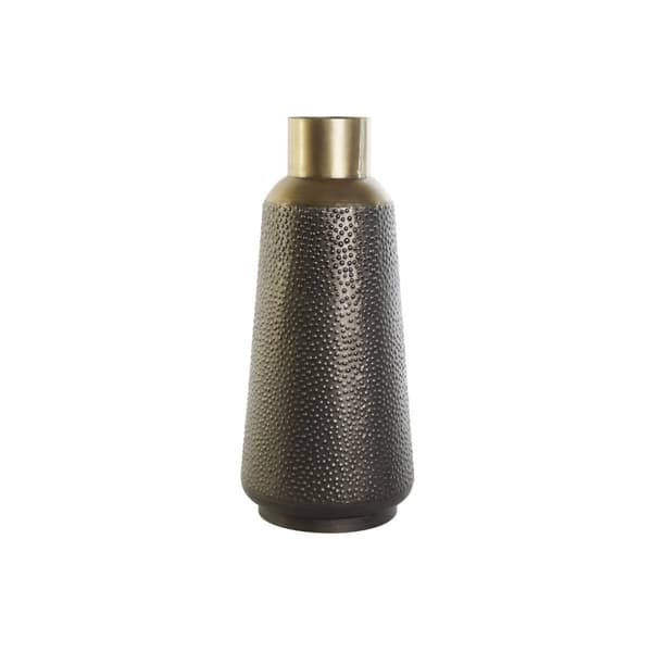 Vas DKD Home Decor Grå Gyllene Mörkgrå Metall Modern 25 x 25 x 56,5 cm