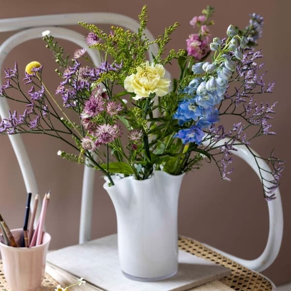 Tulip vase White H 20cm - Aida