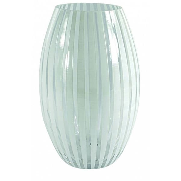 Konvex Twist Vase White, H 26cm - Nybro
