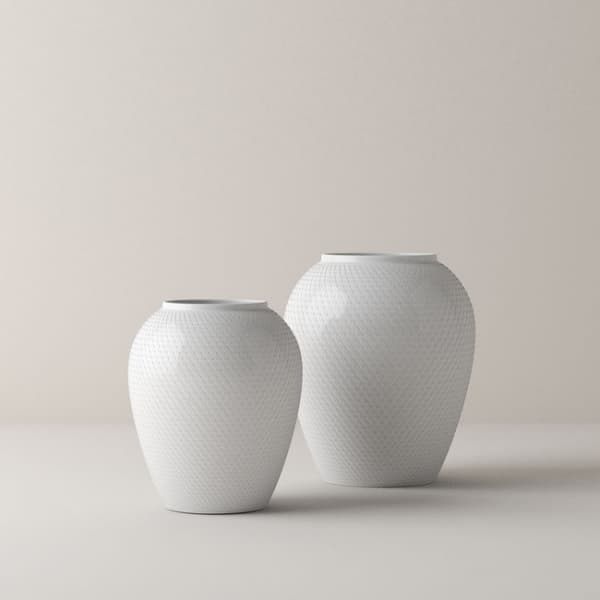 Rhombe Vase, 25cm - Lyngby Porcelæn