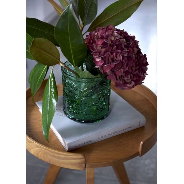 Royal Oak Vase Petrol Blue, H 15cm - Vas Vitreum