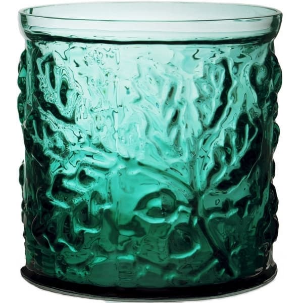 Royal Oak Vase Petrol Blue, H 15cm - Vas Vitreum
