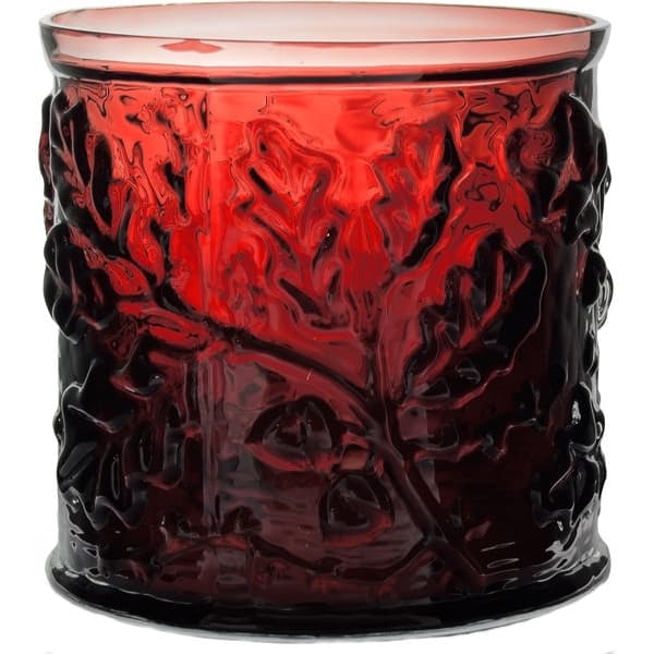 Kungliga Eken Kruka/Lykta/Vas Mörkröd H 15cm - Vas Vitreum