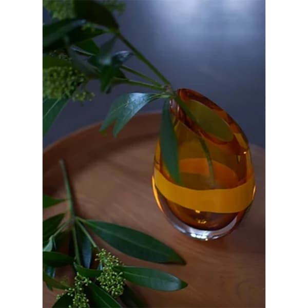 Ovum vase H 190 mm Amber - Vas Vitreum