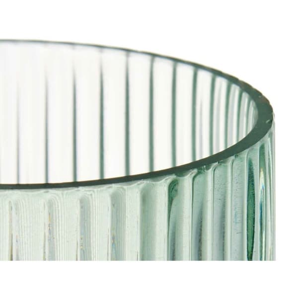 Vase Striber Grøn Krystal 8 x 23 x 8 cm (8 enheder)