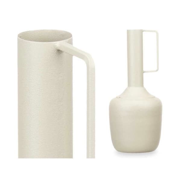 Vase Med håndtag Lys brun Stål 12 x 30 x 12 cm (6 enheder)