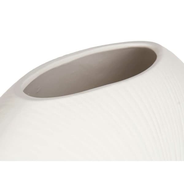 Vas Rund Vit Keramik 40 x 34,5 x 16 cm (2 antal)
