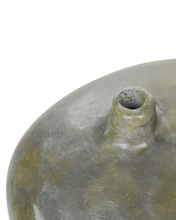 Koristemaljakko harmaa kulta 15 cm terrakotta käsintehty veistos kulunut viimeistely rustiikkinen