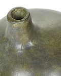 Miniatyrbilde 5 av 6: Dekorativ vase i grå og gullfarget terrakotta 18 cm Håndlaget, med tradisjonell design Hjemmeinnredning Stue