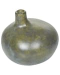 Miniatyrbilde 1 av 6: Dekorativ vase i grå og gullfarget terrakotta 18 cm Håndlaget, med tradisjonell design Hjemmeinnredning Stue