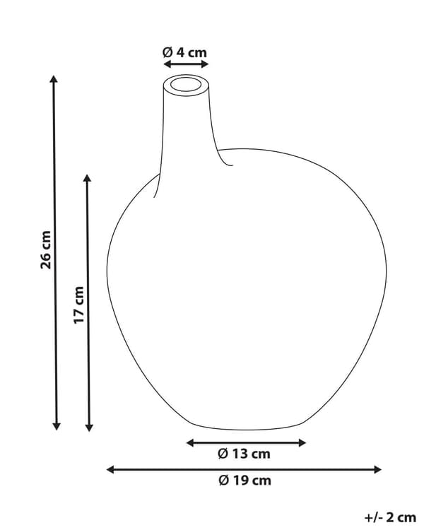 Dekorativ vase i blå terrakotta 26 cm Håndlaget, med tradisjonell effekt Hjemmeinnredning Stue