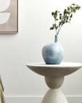 Miniatyrbilde 2 av 6: Dekorativ vase i blå terrakotta 26 cm Håndlaget, med tradisjonell effekt Hjemmeinnredning Stue
