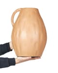 Miniatyrbilde 4 av 6: Dekorativ vase Beige Terracotta 40 cm Håndlaget Tradisjonell design Hjemmedekorasjon Stue