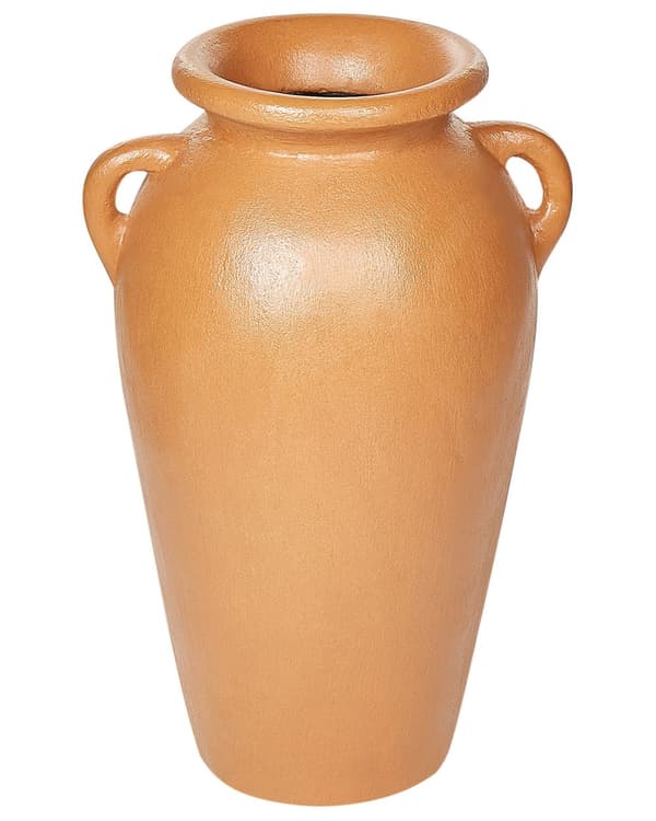 Dekorativ vase i oransje terrakotta malt i vintage-look Amforaform
