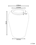 Miniatyrbilde 3 av 6: Dekorativ vase Off-White Terracotta Distressed Effect Painted Vintage Look Oval Form