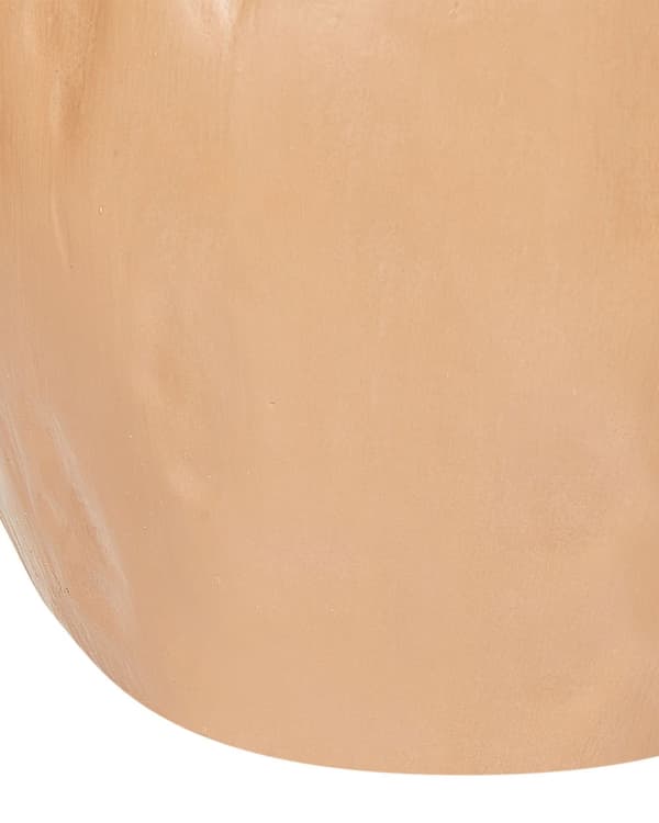 Dekorativ Vas Beige Terrakotta 40 cm Handgjord Traditionell Design Heminredning Vardagsrum