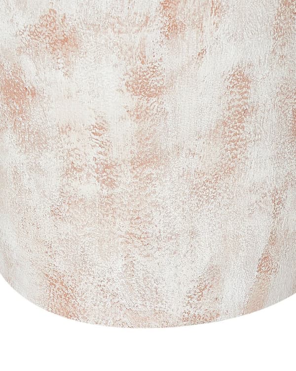 Dekorativ vas Off-White Terracotta Sliten effekt Målad Vintage Look Oval form