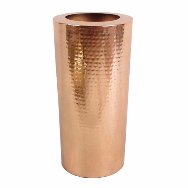 Vas - Leaf soliflore - LEAF-7197 - Design UK Stor hamrad metallvas, koppar, 15cm x 30cm