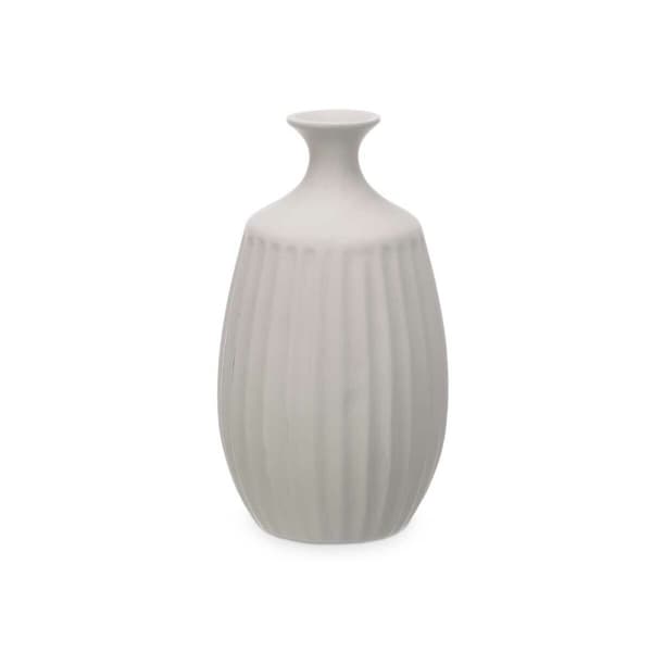 Vase Grå Keramik 21 x 39 x 21 cm (2 enheder) Striber