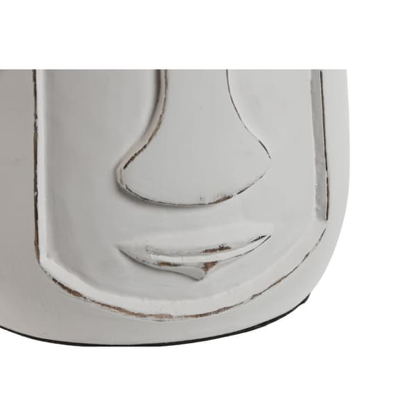 Vas Home ESPRIT Vit Mangoträ Modern Ansikte 15 x 15 x 30 cm
