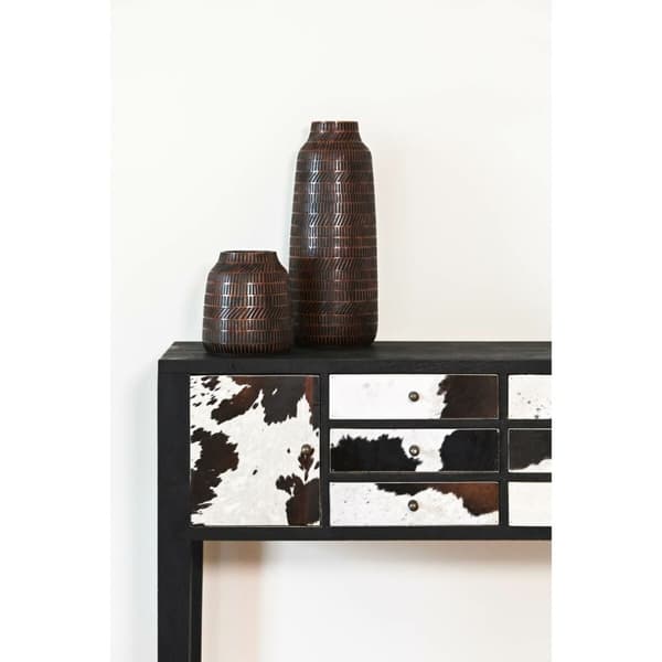 Vase Home ESPRIT Brun Sort Harpiks Kolonistil 20 x 20 x 48 cm