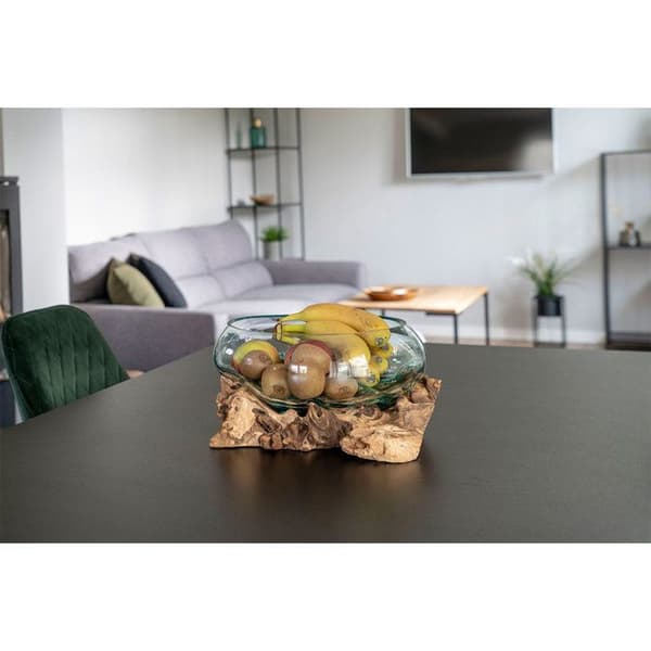 Dekorativ vas - House Nordic - San Marino - Teak - Glas - Skandinavisk stil