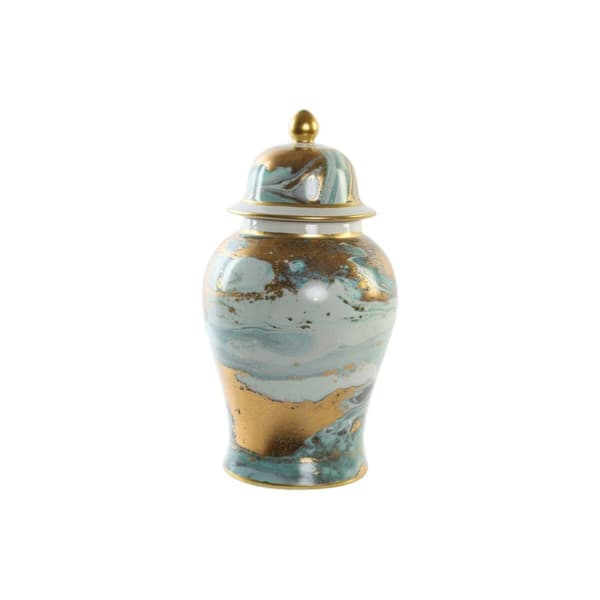 Vase DKD Home Decor Porcelæn Blå Moderne (22 x 22 x 41 cm)