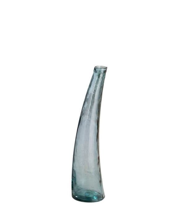 Vas - soliflore Gilde - 39197 - Corno petroleumvas i återvunnet glas Europeisk tillverkning H 80 cm 20 cm