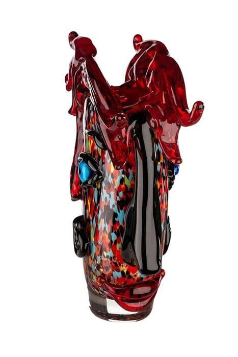 Vas - soliflore Gilde glaskonst - 39892 - Dekorativ vas - Ansiktsvas - Modern dekoration - Designvas - Höjd 30 cm