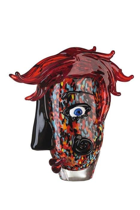 Vas - soliflore Gilde glaskonst - 39892 - Dekorativ vas - Ansiktsvas - Modern dekoration - Designvas - Höjd 30 cm