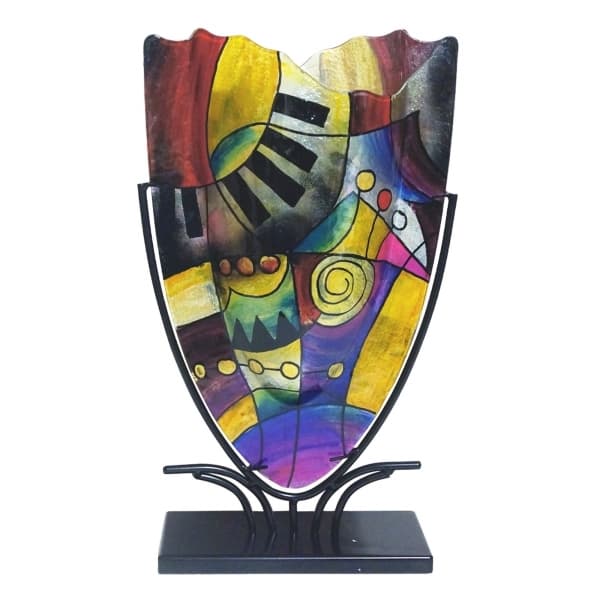 Glasvas Piano & Smidesställning, H 37cm - Benjamin