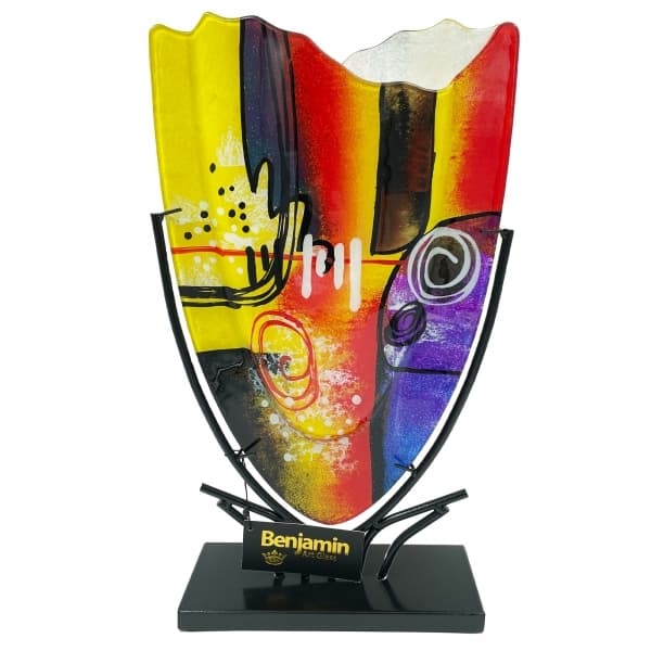 Glasvas Color of Music & Smidesställnig, H 47,5cm - Benjamin