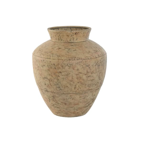 Maljakko Home ESPRIT Beige Metalli 33 x 33 x 37 cm