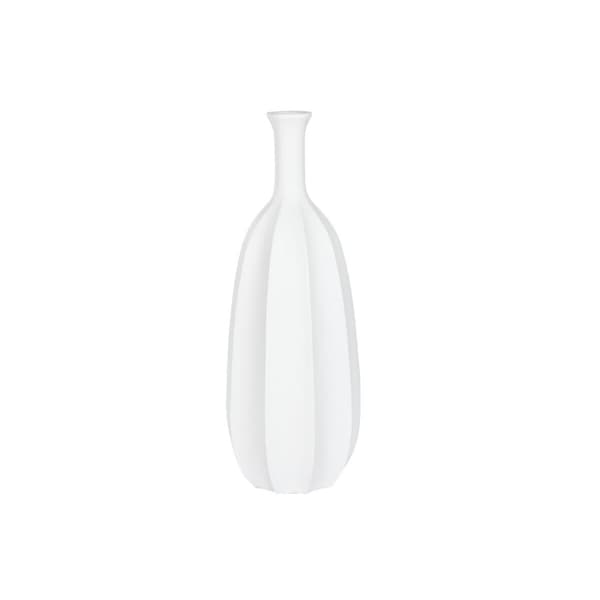 Vase Home ESPRIT Hvid Glasfiber 34 x 34 x 100 cm