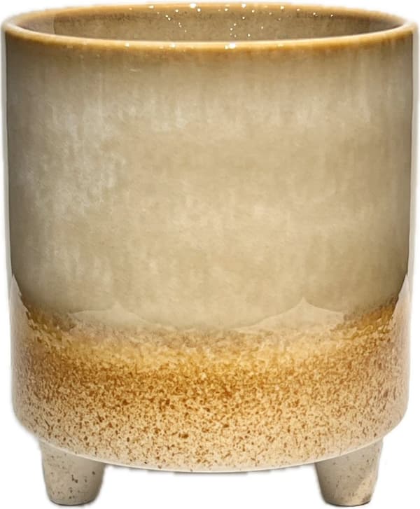 Kruka Keramik med fötter Beige