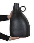 Miniatyrbilde 4 av 6: Dekorativ vase Svart Aluminium 36 cm Håndtak Moderne design Dekorasjon Tilbehør
