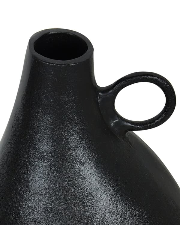 Dekorativ vase Svart Aluminium 36 cm Håndtak Moderne design Dekorasjon Tilbehør