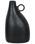 Miniatyrbilde 1 av 6: Dekorativ vase Svart Aluminium 36 cm Håndtak Moderne design Dekorasjon Tilbehør