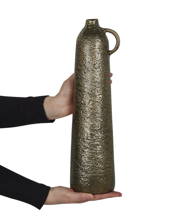 Dekorativ Vas Mässingsfinish Aluminium 40 cm Hemtillbehör Dekoration Vardagsrum Sovrum Matsal