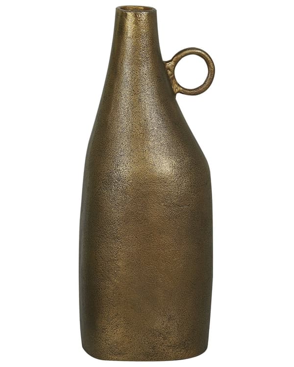 Dekorativ Vas Mässingsfinish Aluminium 46 cm Hemtillbehör Dekoration Vardagsrum Sovrum Matsal
