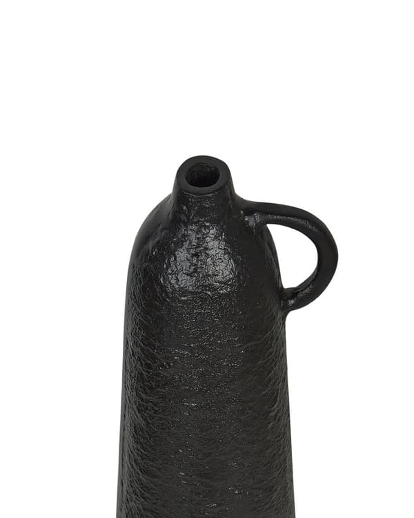 Dekorativ Vas Svart Aluminium 33 cm Hemtillbehör Glamourös Dekoration Vardagsrum Sovrum Matsal