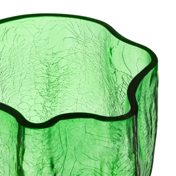 Crackle Vase Green, H 37cm - Kosta Boda