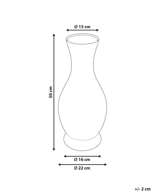 Vase Natur Rattan 50 cm Boheme og rustic stil Buet form Dekorations Tilbehør stue værelse køkken