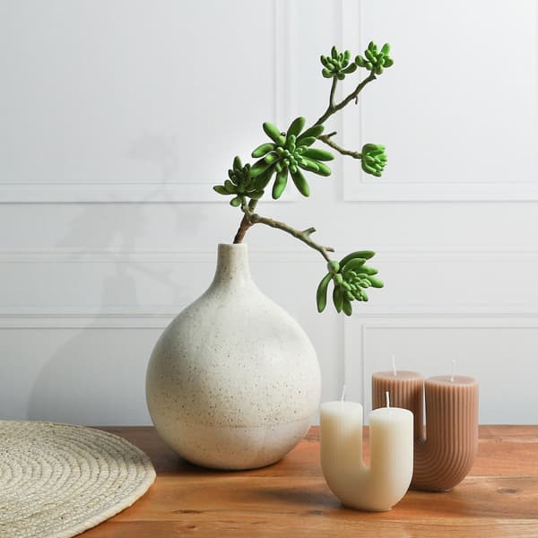 Vase | NOVO | rund med prikker | 15x15x21 cm | 814148